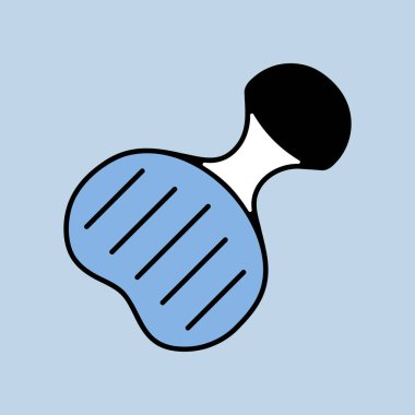 Plastik kızak. Açık hava sporları ve eğlence ekipmanı vektörü ikonu izole etti. Seyahat ve turizm web sitesi ve uygulama tasarımı, logo, uygulama, UI için grafik sembolü