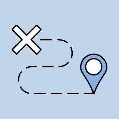 Yönlendirme vektörü izole edilmiş simgesi. Navigasyon işareti. Seyahat ve turizm web sitesi ve uygulama tasarımı, logo, uygulama, UI için grafik sembolü