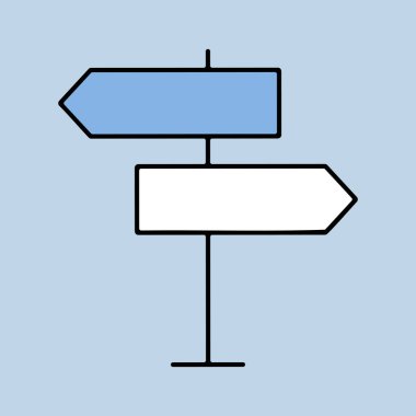 İşaret direği vektörü izole edilmiş simge. Navigasyon işareti. Seyahat ve turizm web sitesi ve uygulama tasarımı, logo, uygulama, UI için grafik sembolü
