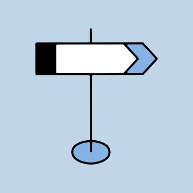 İşaret direği vektörü izole edilmiş simge. Navigasyon işareti. Seyahat ve turizm web sitesi ve uygulama tasarımı, logo, uygulama, UI için grafik sembolü