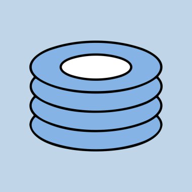 Tabaklar, tabak taşıyıcı ikonu. Mutfak aletleri. Yemek pişirme web sitesi tasarımı, logo, uygulama, Ui için grafik sembolü