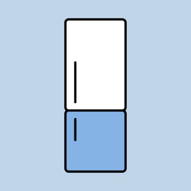 Buzdolabı vektör ikonu. Elektrikli mutfak aletleri. Yemek pişirme web sitesi tasarımı, logo, uygulama, UI için grafik sembolü