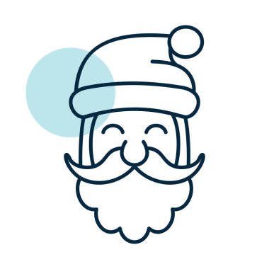 Noel Baba Noel Baba karakteri vektör ikonu. Kış işareti. Olay ve tatil web sitesi için grafik sembolü ve uygulama tasarımı, logo, uygulama, UI