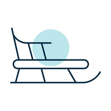 Kış kızağı vektör simgesi. Kış işareti. Olay ve tatil web sitesi için grafik sembolü ve uygulama tasarımı, logo, uygulama, UI