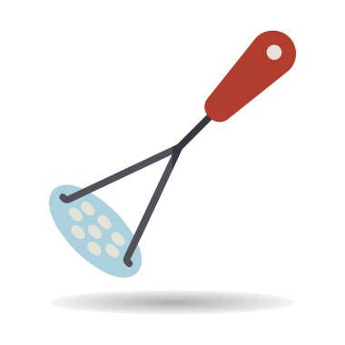 Patates ezici vektör izole ikonu. Mutfak aletleri. Yemek pişirme web sitesi tasarımı, logo, uygulama, UI için grafik sembolü