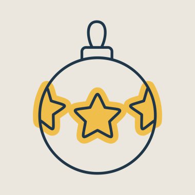 Kabartma desenli vektör ikonunda Noel balosu. Kış işareti. Olay ve tatil web sitesi için grafik sembolü ve uygulama tasarımı, logo, uygulama, UI