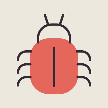 Yazılım veya program hata vektörü simgesi. Güvenlik işareti. Web sitenizin tasarımı için grafik sembolü, logo, uygulama, UI