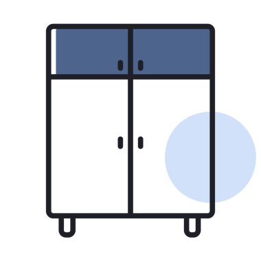 Dolap vektör simgesi. Mobilya, web sitesi ve uygulama tasarımı için grafik sembolü, logo, uygulama, UI