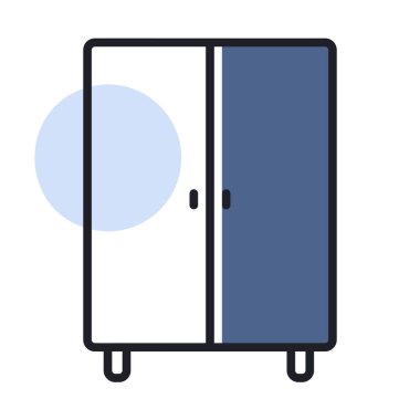 Dolap vektör simgesi. Mobilya, web sitesi ve uygulama tasarımı için grafik sembolü, logo, uygulama, UI