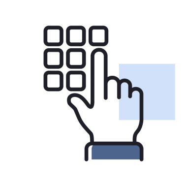 El parmağı şifre simgesine giriyor. Şifre ve kilidi aç. Güvenlik işareti. Web sitenizin tasarımı için grafik sembolü, logo, uygulama, UI