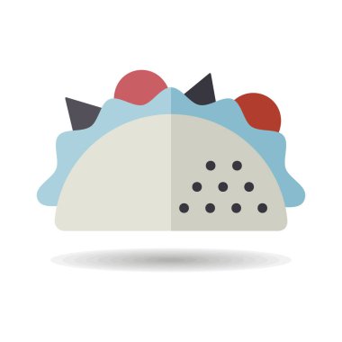 Taco vektör ikonu. Fast food burcu. Yemek pişirme web sitesi ve uygulama tasarımı, logo, uygulama, UI için grafik sembolü