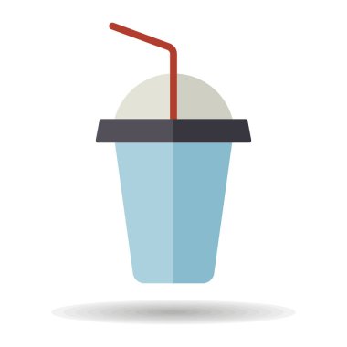 Yumuşak içecek vektör simgesi. Fast food burcu. Yemek pişirme web sitesi ve uygulama tasarımı, logo, uygulama, UI için grafik sembolü