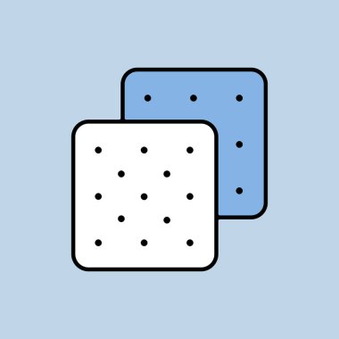 Kurabiye vektör simgesi. Fast food burcu. Yemek pişirme web sitesi ve uygulama tasarımı, logo, uygulama, UI için grafik sembolü