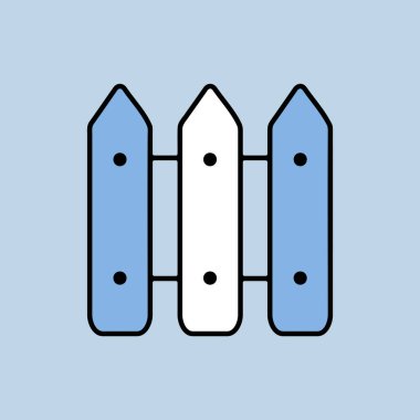 Ahşap çit bahçesi izole vektör ikonu. Tarım, bahçe ve bitkiler için grafik sembolü Web sitesi ve uygulama tasarımı, logo, uygulama, UI