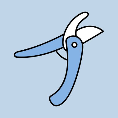 Budama makası, bahçe kesicileri vektör ikonu. Tarım, bahçe ve bitkiler için grafik sembolü Web sitesi ve uygulama tasarımı, logo, uygulama, UI