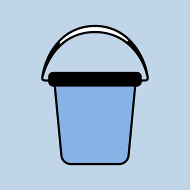 Bahçe plastik kova izole vektör ikonu. Tarım, bahçe ve bitkiler için grafik sembolü Web sitesi ve uygulama tasarımı, logo, uygulama, UI