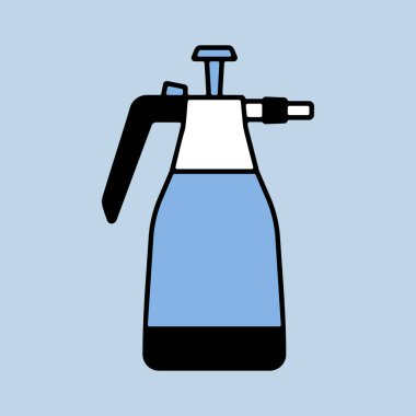 Bahçedeki el sıkıştırıcı sprey pompa vektör simgesi. Tarım, bahçe ve bitkiler için grafik sembolü Web sitesi ve uygulama tasarımı, logo, uygulama, UI