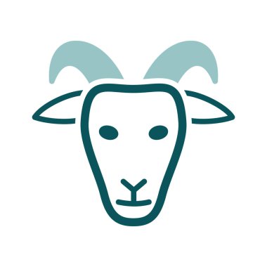 Goat isolated icon. Animal head. Farm sign. Graph symbol for your web site design, logo, app, UI. Vector illustration