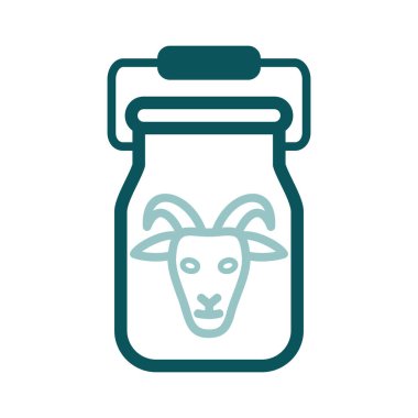 İzole edilmiş süt ikonu için konteynır. Çiftlik hayvanı işareti. Web sitenizin tasarımı için grafik sembolü, logo, uygulama, UI. Vektör illüstrasyonu