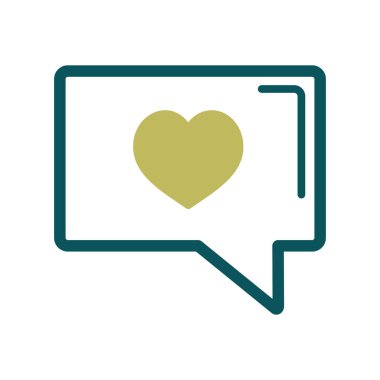 Metin kabarcık kalp simgesi ile. Sevgililer günü sembolü. Vektör çizim, romantizm unsurları. Etiket, yama, rozet, kart için evlilik, düğün