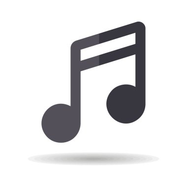 Müzik notası vektör simgesi. Müzik ve ses web sitesi için grafik sembolü ve uygulama tasarımı, logo, uygulama, UI