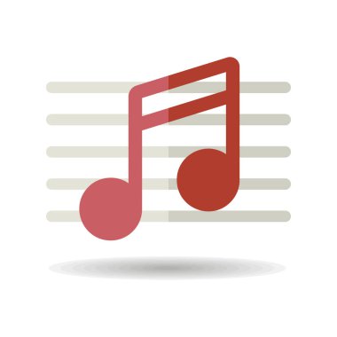 Yaşam ve müzik notaları vektör izole ikonu. Melodi, klasik müzik, ses tasarımı. Müzik ve ses web sitesi için grafik sembolü ve uygulama tasarımı, logo, uygulama, UI