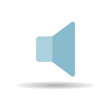 Sözcü vektör simgesi. Müzik işareti. Müzik ve ses web sitesi için grafik sembolü ve uygulama tasarımı, logo, uygulama, UI