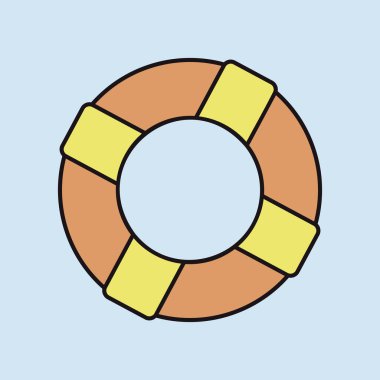 Yaşam halkası vektör simgesi. Can kurtaran sembolü. Hayat kurtarma işareti. Güvenlik işareti. Web sitenizin tasarımı için grafik sembolü, logo, uygulama, UI