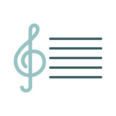 Üçlü anahtar vektör izole simgesi. Müzik işareti. Müzik ve ses web sitesi için grafik sembolü ve uygulama tasarımı, logo, uygulama, UI