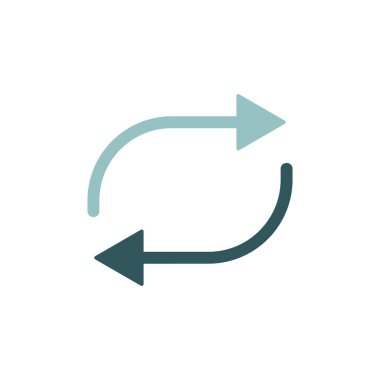 Tekrar et düğme vektör simgesi. Müzik işareti. Müzik ve ses web sitesi için grafik sembolü ve uygulama tasarımı, logo, uygulama, UI