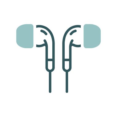 Kulaklık vektör ikonu. Müzik işareti. Müzik ve ses web sitesi için grafik sembolü ve uygulama tasarımı, logo, uygulama, UI