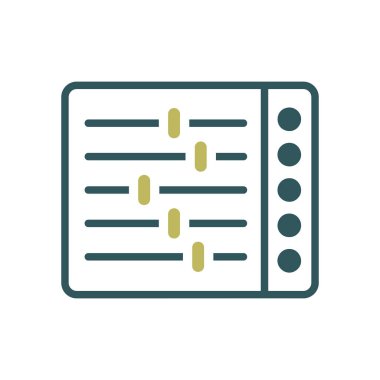 Konsol vektör simgesi karıştırılıyor. Müzik ve ses web sitesi için grafik sembolü ve uygulama tasarımı, logo, uygulama, UI