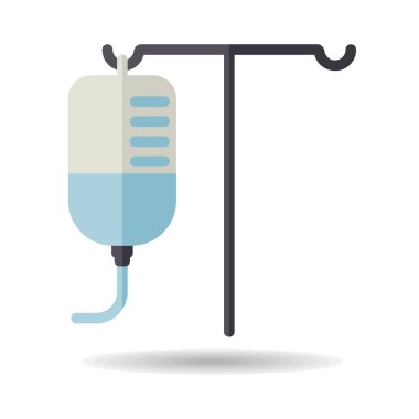 IV vektör izole ikonu. İlaç ve sağlık sigortası, tıbbi destek işareti. Tıbbi web sitesi ve uygulama tasarımı için grafik sembolü, logo, uygulama, UI