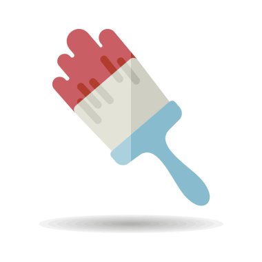 Fırça vektör simgesini boya. İnşaat, onarım ve inşaat. Web sitenizin tasarımı için grafik sembolü, logo, uygulama, UI. Vektör illüstrasyonu, EPS10.