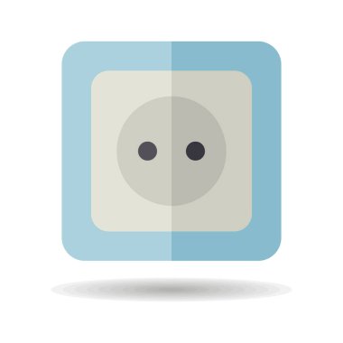 Elektrik çıkış vektörü simgesi. İnşaat, onarım ve inşaat. Web sitenizin tasarımı için grafik sembolü, logo, uygulama, UI