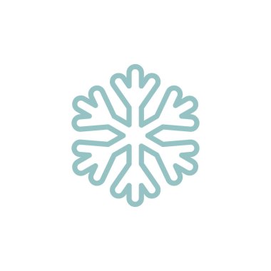 Kar Tanesi vektör simgesi. Meteoroloji işareti. Seyahat, turizm ve hava durumu web sitesi ve uygulama tasarımı, logo, uygulama, UI için grafik sembolü