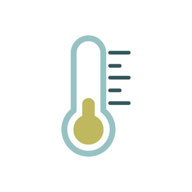 Termometre vektör simgesi. Meteoroloji işareti. Seyahat, turizm ve hava durumu web sitesi ve uygulama tasarımı, logo, uygulama, UI için grafik sembolü