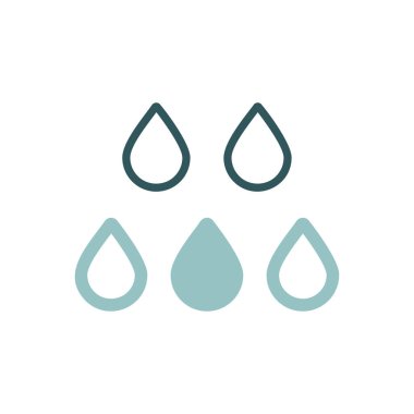 Su vektör simgesini bırak. Meteoroloji işareti. Seyahat, turizm ve hava durumu web sitesi ve uygulama tasarımı, logo, uygulama, UI için grafik sembolü