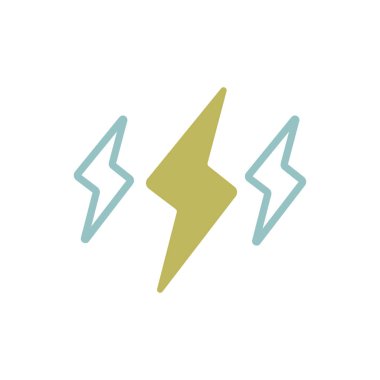 Yağmur fırtınası yıldırım vektör simgesi. Meteoroloji işareti. Seyahat, turizm ve hava durumu web sitesi ve uygulama tasarımı, logo, uygulama, UI için grafik sembolü