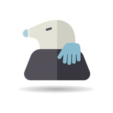 Bahçe araçları için izole edilmiş bir köstebek simgesi. Tarım işareti. Web sitenizin tasarımı için grafik sembolü, logo, uygulama, UI. Vektör illüstrasyonu, EPS10.