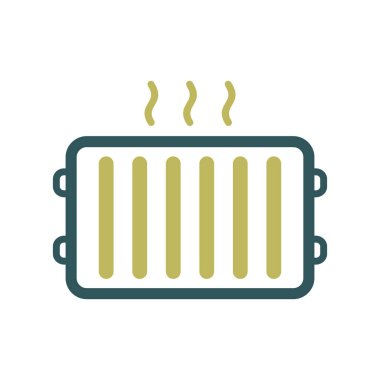 Radyatör, ısıtıcı vektör simgesi. İnşaat, onarım ve inşaat. Web sitenizin tasarımı için grafik sembolü, logo, uygulama, UI