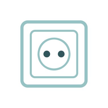Elektrik çıkış vektörü simgesi. İnşaat, onarım ve inşaat. Web sitenizin tasarımı için grafik sembolü, logo, uygulama, UI