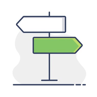 İşaret direği vektörü izole edilmiş simge. Navigasyon işareti. Seyahat ve turizm web sitesi ve uygulama tasarımı, logo, uygulama, UI için grafik sembolü