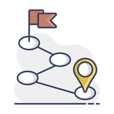 Yönlendirme vektörü izole edilmiş simgesi. Navigasyon işareti. Seyahat ve turizm web sitesi ve uygulama tasarımı, logo, uygulama, UI için grafik sembolü