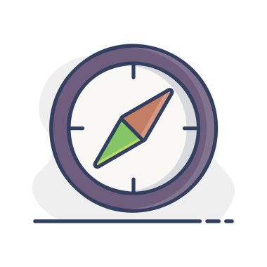 Pusula vektörü izole edilmiş simge. Navigasyon işareti. Seyahat ve turizm web sitesi ve uygulama tasarımı, logo, uygulama, UI için grafik sembolü
