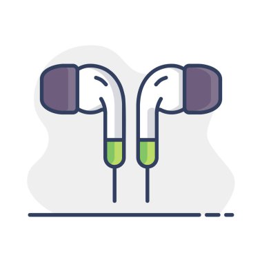 Kulaklık vektör ikonu. Müzik işareti. Müzik ve ses web sitesi için grafik sembolü ve uygulama tasarımı, logo, uygulama, UI