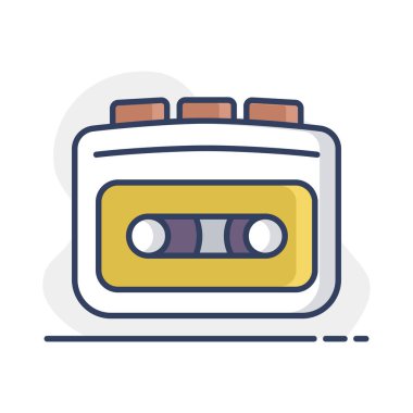 Kasetçalar vektör simgesi. Müzik işareti. Müzik ve ses web sitesi için grafik sembolü ve uygulama tasarımı, logo, uygulama, UI