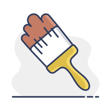 Fırça vektör simgesini boya. İnşaat, onarım ve inşaat. Web sitenizin tasarımı için grafik sembolü, logo, uygulama, UI. Vektör illüstrasyonu, EPS10.