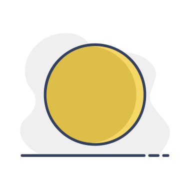 Dolunay veya Yeni Ay vektör simgesi. Meteoroloji işareti. Seyahat, turizm ve hava durumu web sitesi ve uygulama tasarımı, logo, uygulama, UI için grafik sembolü