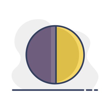 Yarım Ay vektör simgesi. Meteoroloji işareti. Seyahat, turizm ve hava durumu web sitesi ve uygulama tasarımı, logo, uygulama, UI için grafik sembolü